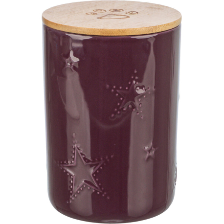 Xmas Snack Jar, vánoční zásobník ø 13 × 19 cm, keramika, bordó