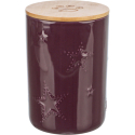 Xmas Snack Jar, vánoční zásobník ø 13 × 19 cm, keramika, bordó