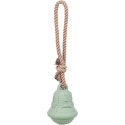 Xmas Bell,  vánoční zvonek na laně, ø 12/36 cm, přírodní guma, petrolejová