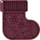 Xmas Lick'n'Snack Mat, vánoční lízací podložka 20 cm, bordó