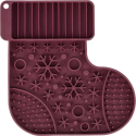 Xmas Lick'n'Snack Mat, vánoční lízací podložka 20 cm, bordó