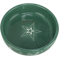 Xmas Bowl, vánoční keramická miska, 0.4 l/ø 15 cm, tmavá zelená