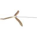 Hrací prut s pružinou a peříčky,  90 cm, dřevo/kov/peří